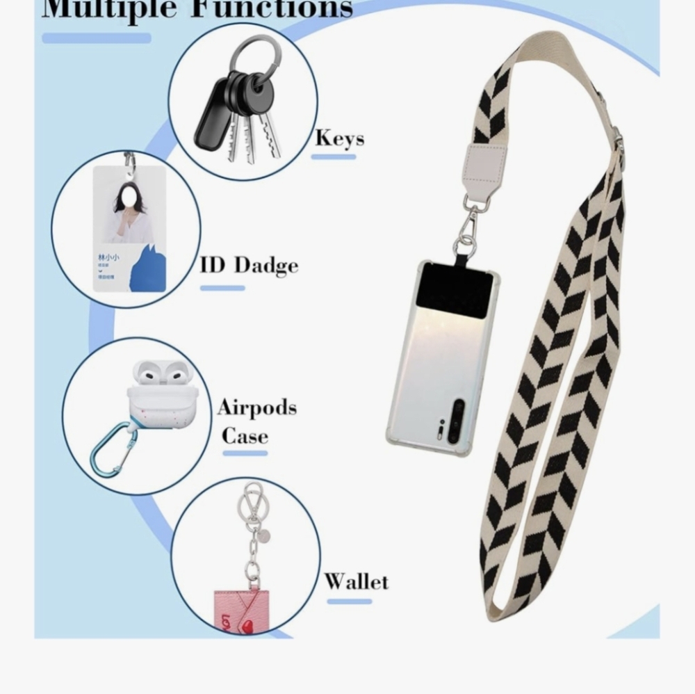 Stylish Cream Crossbody Bag with Black Strap - Picture 5 of 6
